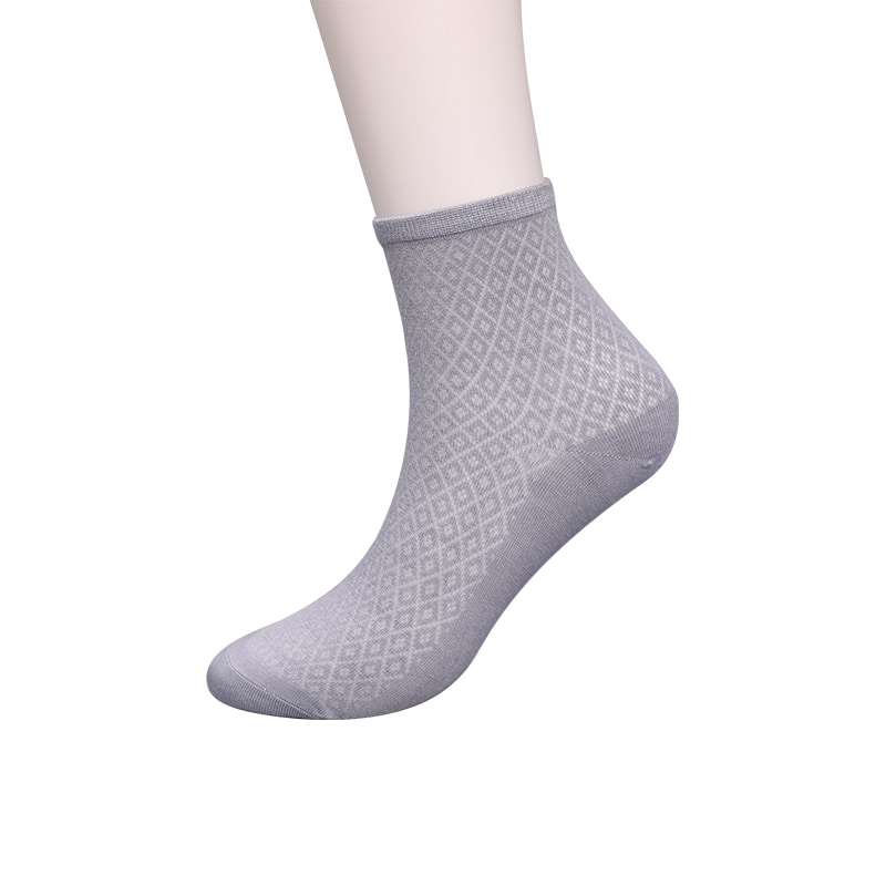 Nylonväska i mjuk bambufiber, tunna små diamantstrumpor för kvinnor, handsydda damstrumpor WSD1689