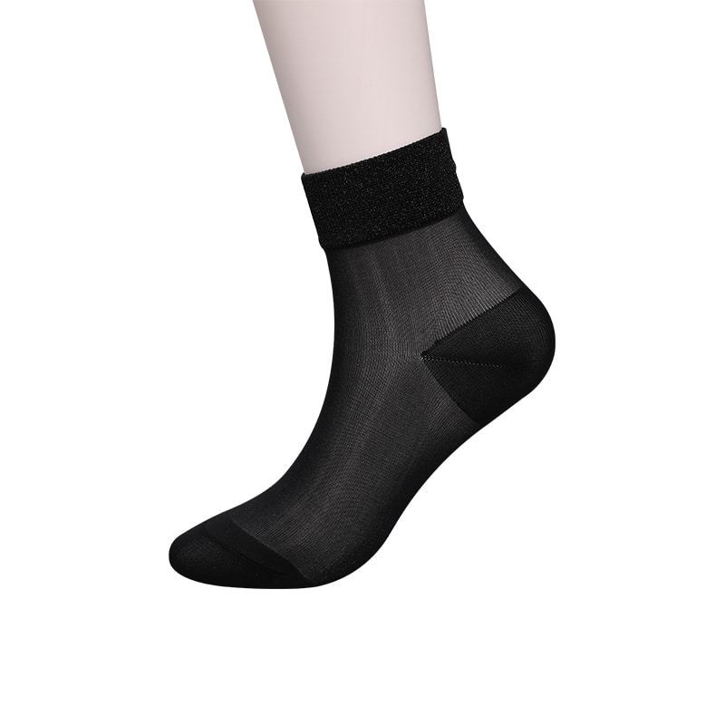 Mode genomskinlig nylonsilke bomullsbotten damstrumpor Superfin nylon genomskinlig siden damstrumpor Kristallsilke damstrumpor WSD1946