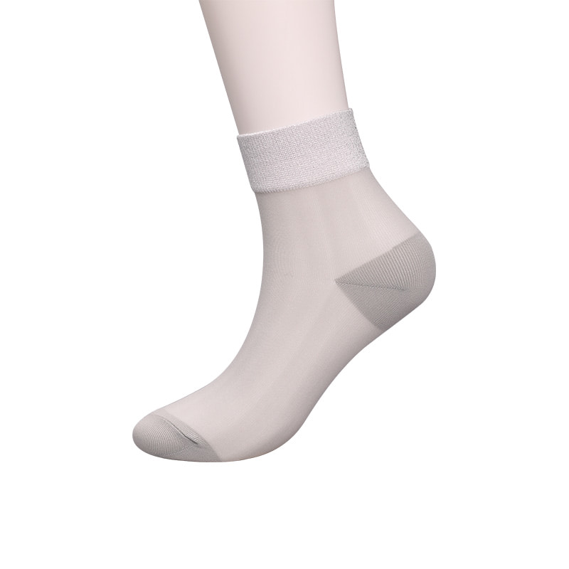 Mode genomskinlig nylonsilke bomullsbotten damstrumpor Superfin nylon genomskinlig siden damstrumpor Kristallsilke damstrumpor WSD1946