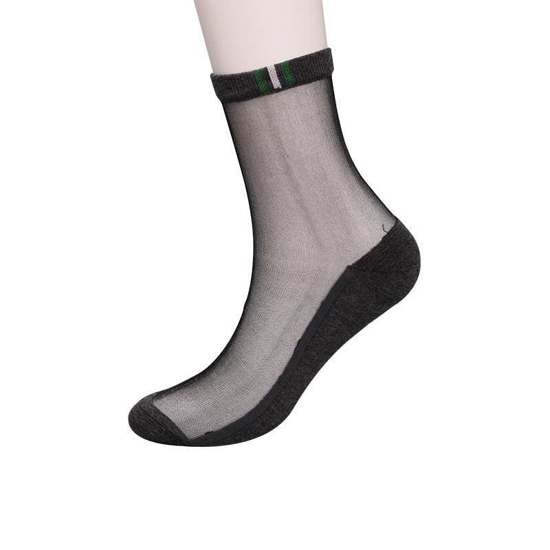 Mode avslappnad vår och sommar bomullsbotten herrstrumpor Luokou vertikala randiga blommor coola halkfria sulor herrstrumpor WSD2711