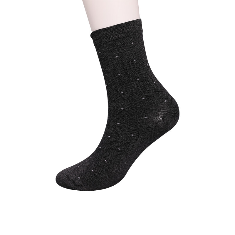 Mjukt spunnet sidennylonlindad ammoniak, osynlig diamantformad liten prickig jacquard handsydd vintertjocka herrstrumpor WSD2851