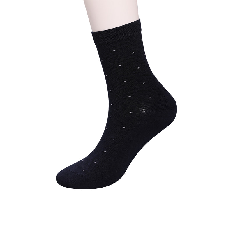 Mjukt spunnet sidennylonlindad ammoniak, osynlig diamantformad liten prickig jacquard handsydd vintertjocka herrstrumpor WSD2851
