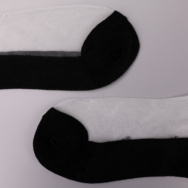 Mode nylon genomskinlig siden bomullsbotten dam båtstrumpor topp pärla glas kristall siden dam båtstrumpor WSD1288