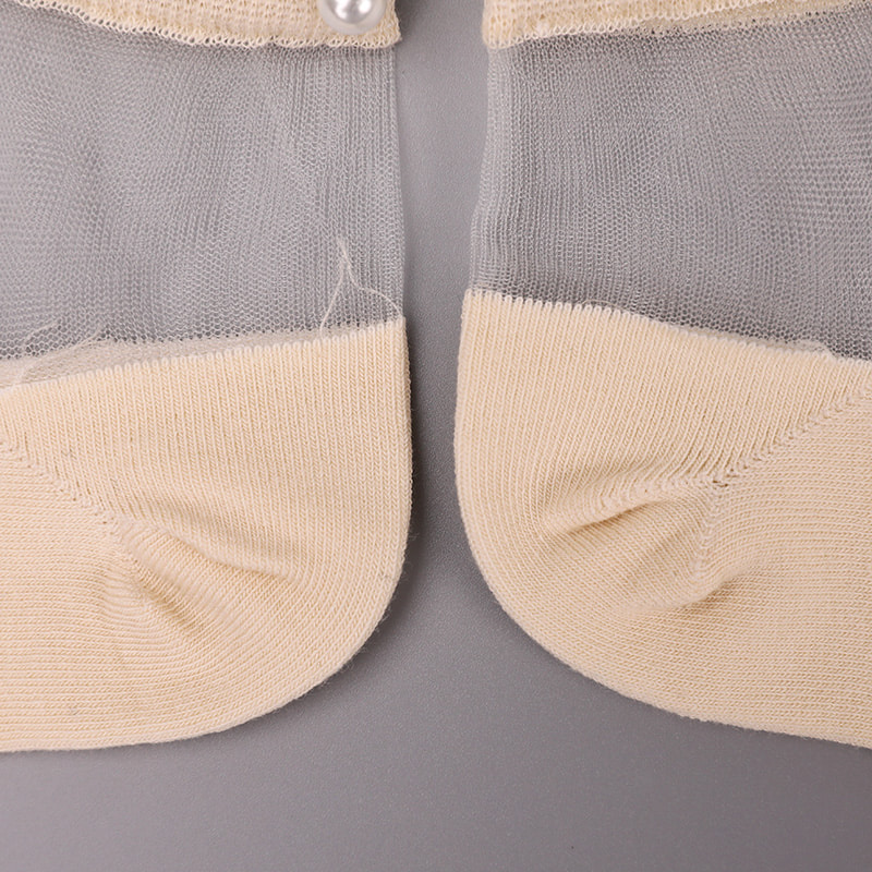 Mode nylon genomskinlig siden bomullsbotten dam båtstrumpor topp pärla glas kristall siden dam båtstrumpor WSD1288
