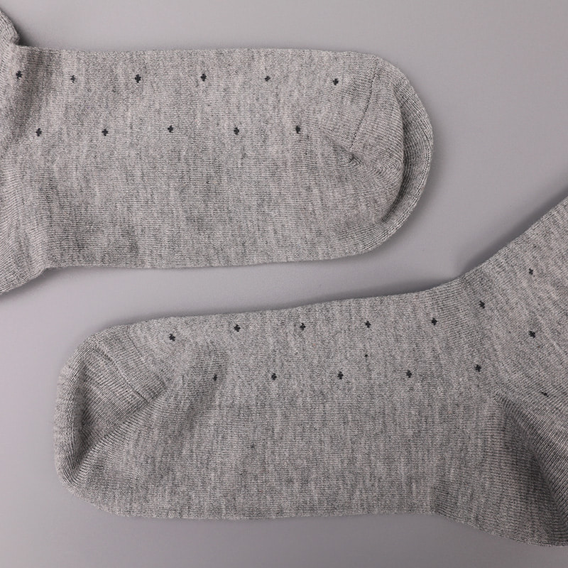 Mjukt spunnet sidennylonlindad ammoniak, osynlig diamantformad liten prickig jacquard handsydd vintertjocka herrstrumpor WSD2851