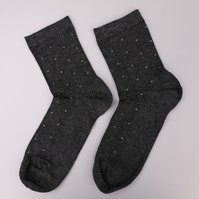 Mjukt spunnet sidennylonlindad ammoniak, osynlig diamantformad liten prickig jacquard handsydd vintertjocka herrstrumpor WSD2851