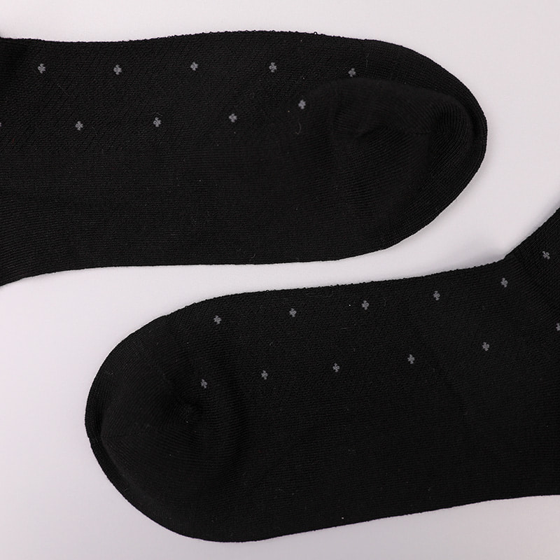 Mjukt spunnet sidennylonlindad ammoniak, osynlig diamantformad liten prickig jacquard handsydd vintertjocka herrstrumpor WSD2851