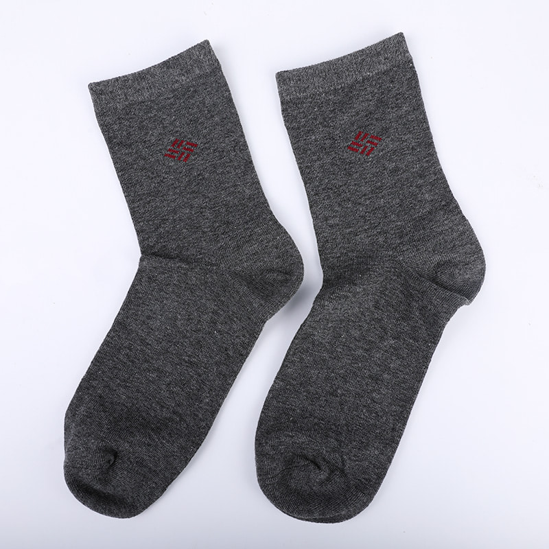 Kammad bomull bomullslindade ammoniakstrumpor 98 % bomullsgarn liten jacquard handsydd höst och vinter herrstrumpor WSD2581
