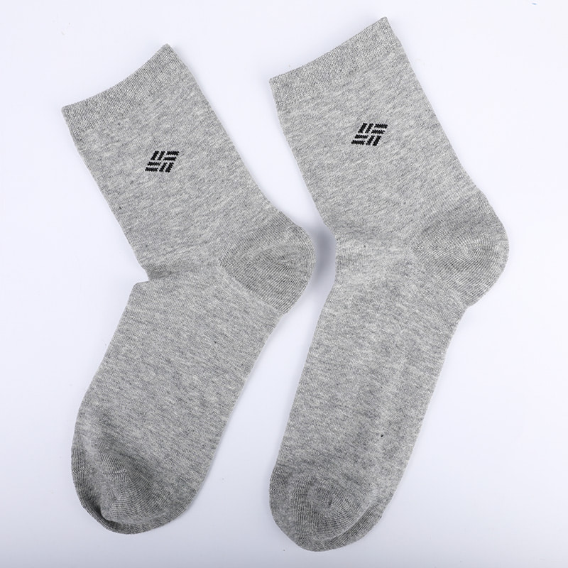 Kammad bomull bomullslindade ammoniakstrumpor 98 % bomullsgarn liten jacquard handsydd höst och vinter herrstrumpor WSD2581
