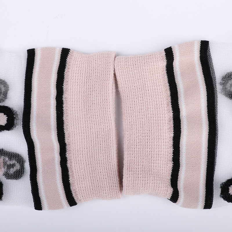 Mode genomskinlig nylonsilke bomullsbotten damstrumpor Leopardmönster blomma genomskinlig siden damstrumpor Kristallsilke damstrumpor WSD1939