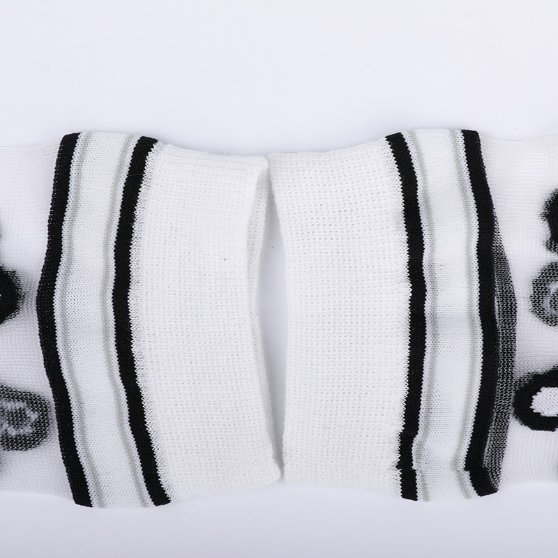 Mode genomskinlig nylonsilke bomullsbotten damstrumpor Leopardmönster blomma genomskinlig siden damstrumpor Kristallsilke damstrumpor WSD1939