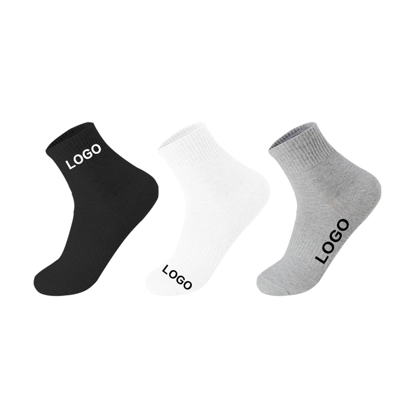 OEM Quality Crew Mode Jacquard Män Gym Basket Sport Sock Terry Anti Slip Custom Socks Logo